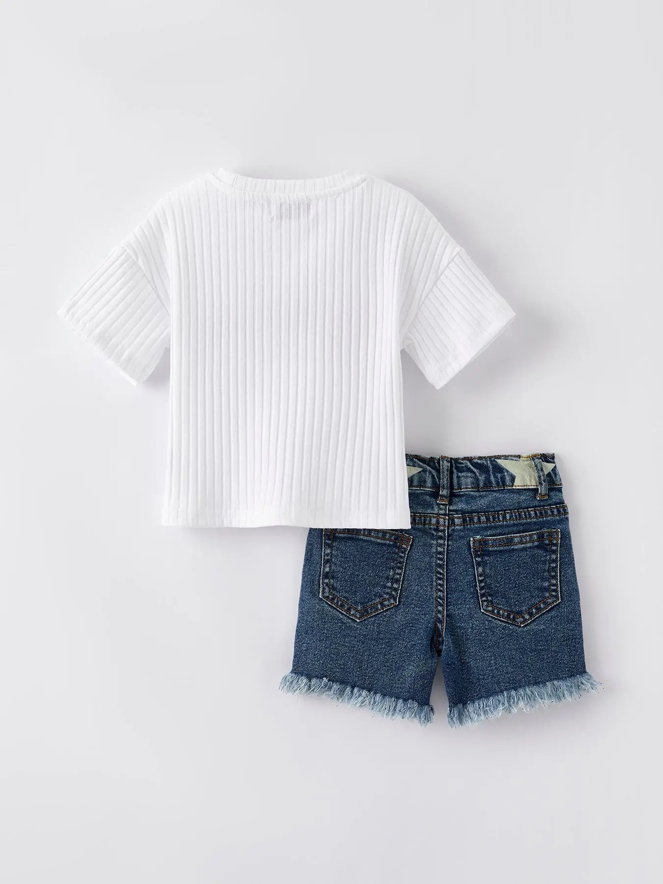 Girls “America”Top+Denim Shorts Set {IN STOCK}