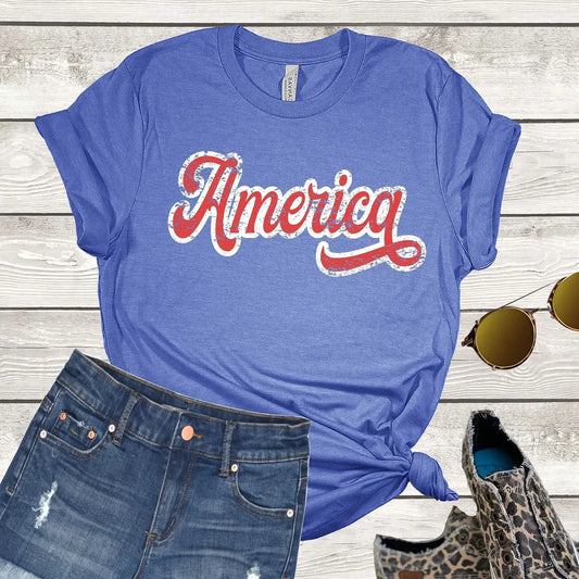 America Crewneck Tee {IN STOCK}