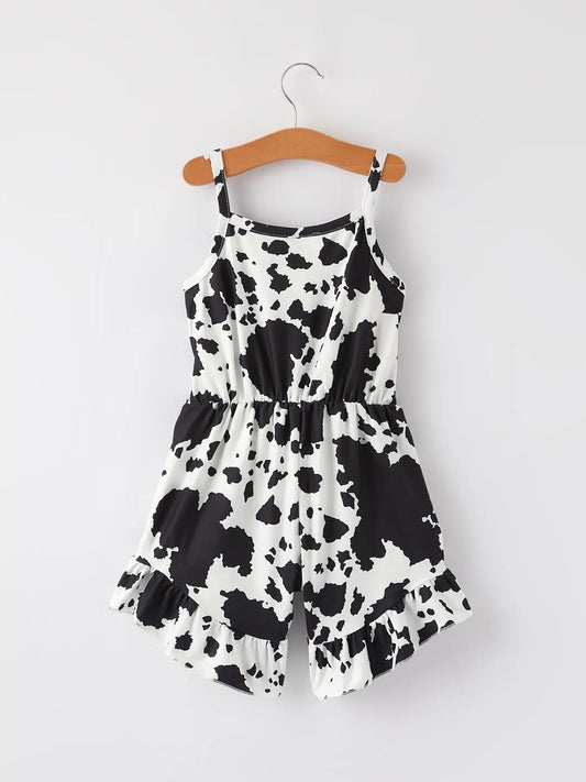 Girls' Cow Pattern Jumpsuit-{ IN STOCK}
