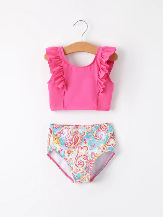 Hot Pink Girls Swimsuit- {IN STOCK}